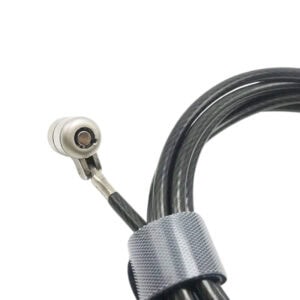Secure laptop and bicycle with this durable security lock cable featuring a high-quality lock and key system. Ideal for preventing theft and ensuring safety of your electronic devices.