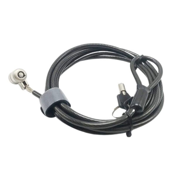Secure your laptop with this durable security lock cable, ideal for preventing theft and ensuring safety for bicycles and electronic devices.