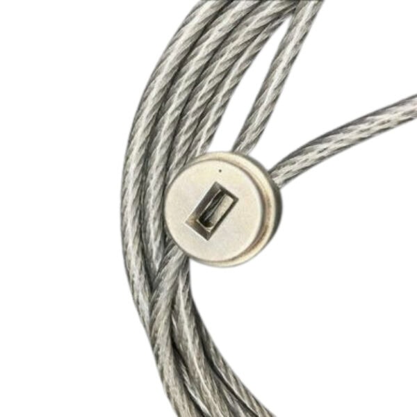 Secure digital combination lock for laptops with braided steel cable. Ideal for protecting your device from theft and unauthorized access. Durable and reliable security solution.