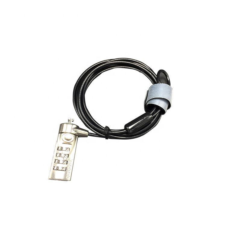 Secure locking cable with combination lock for electronic devices, laptops, and valuables. Heavy-duty design ensures safety and theft prevention for home or office use.