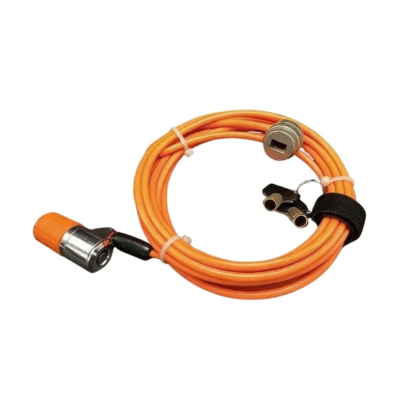 Secure your laptop with this professional anti-theft lock cable, designed for maximum security. Features a durable orange cable, key lock, and easy installation for preventing theft in offices, cafes,.