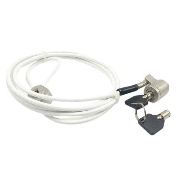 Secure laptop with high-security cable lock and key, ideal for preventing theft in offices and public spaces. Durable and reliable security solution for laptops and electronic devices.