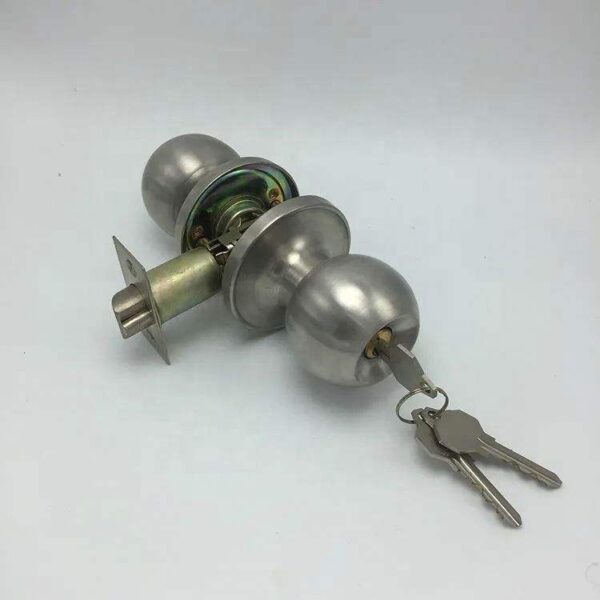 Security privacy door knob lock with keys, suitable for interior and exterior doors, universal fit, durable metal construction, ideal for home and office security.