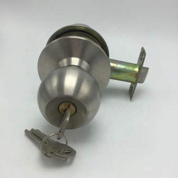 Security European mortise lock with key and cylinder for enhanced door security. Durable stainless steel construction, ideal for residential and commercial doors.