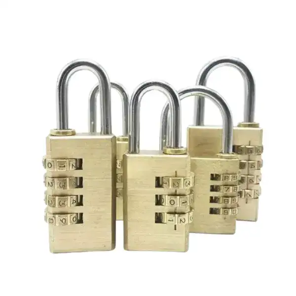 Secure your belongings with this durable, waterproof brass padlock set featuring combination locks for enhanced security. Ideal for outdoor use and high-security applications.