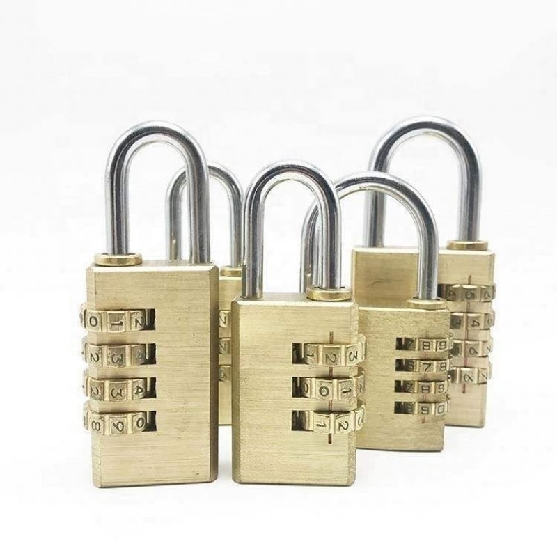 Security brass padlocks with combination dials, waterproof design, ideal for securing lockers, gates, and storage units. Perfect for outdoor and indoor use, offering reliable protection.