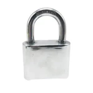 Secure metal padlock with a sturdy shackle, ideal for safeguarding lockers, storage units, and personal belongings. Perfect for use in various security applications worldwide.