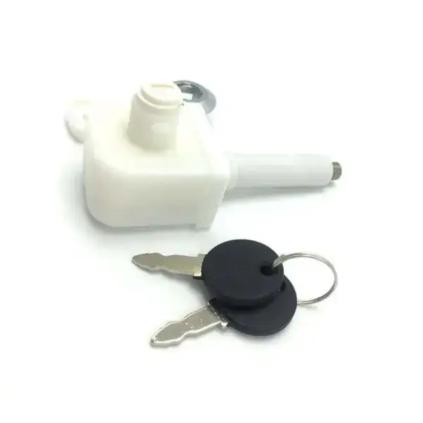 Refrigerator safety lock with keys, ideal for childproofing and preventing unauthorized access, compatible with various refrigerator models, ensuring safety at home.