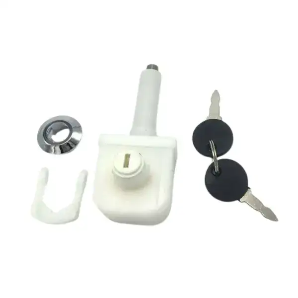 Secure your refrigerator with this child safety lock, featuring a key lock mechanism for enhanced security. Easy to install and remove, ideal for preventing children from accessing dangerous contents.