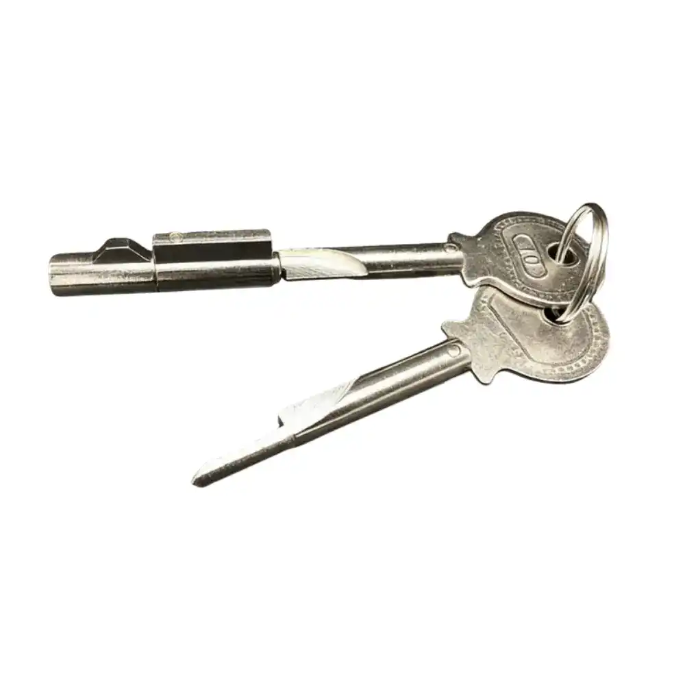High-quality brass key and cylinder for chest freezer lock, designed for secure locking and easy access. Perfect for refrigerator lock kits, ensuring safety and control over stored items.