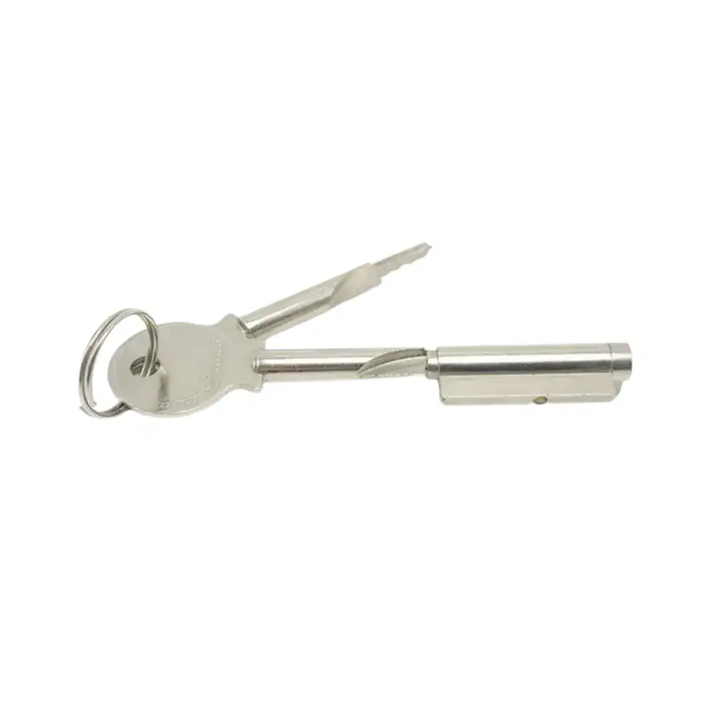 Secure your chest freezer with this durable brass key lock kit, featuring a sliding mechanism for reliable security. Perfect for refrigerators and freezer units to prevent unauthorized access.