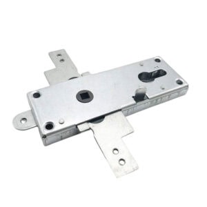 High security garage shutter lock with robust metal construction for rolling shutter doors.