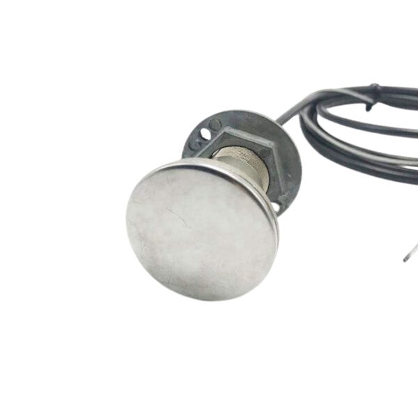 Emergency release lock with round knob for garage doors, designed for quick and secure access. Made of durable metal, this lock is essential for safety and security in garage door systems.