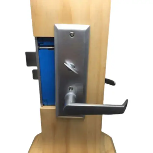 Secure door handle lock with key, mortise lock set for enhanced security and durability. Ideal for residential and commercial doors, providing reliable locking mechanism and easy access.