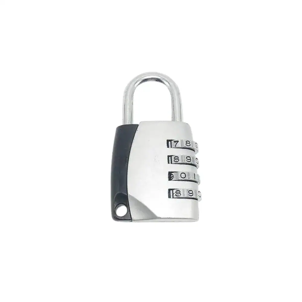 Secure zinc alloy 3-digit combination padlock with rubber cover for durability and weather resistance. Ideal for lockers, cabinets, and outdoor storage.