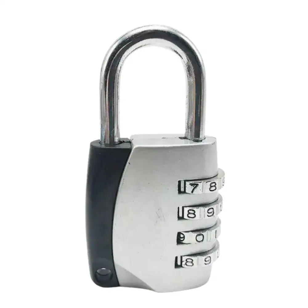 High-security steel brass padlock with combination lock, ideal for securing lockers, gates, and storage units. Durable and reliable, perfect for wholesale purchase and industrial use.