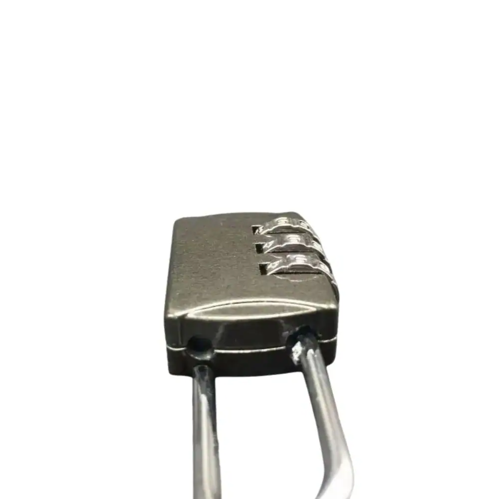 Heavy-duty steel brass padlock with combination lock, ideal for securing valuables and lockers, perfect for wholesale purchase and industrial security needs.