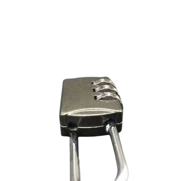 Close-up of a steel brass padlock with a combination lock, ideal for securing lockers, gates, and storage units. Durable and reliable security solution for wholesale purchase.