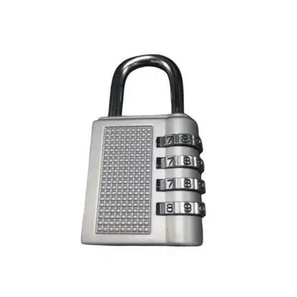 Secure U-shaped coded padlock with combination dials for enhanced safety and security. Ideal for securing lockers, gates, and storage units with easy combination access.