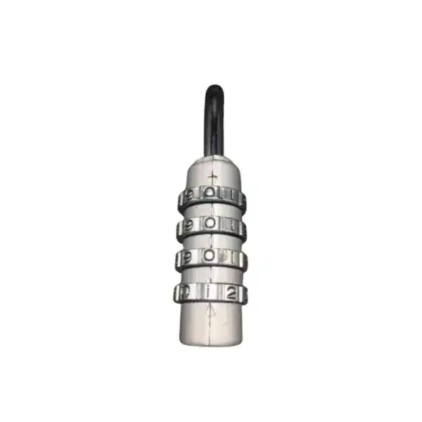 High-security U-shaped coded padlock with rotating dials for customizable combination, ideal for securing lockers, gates, and storage units. Durable metal construction ensures long-lasting protection.
