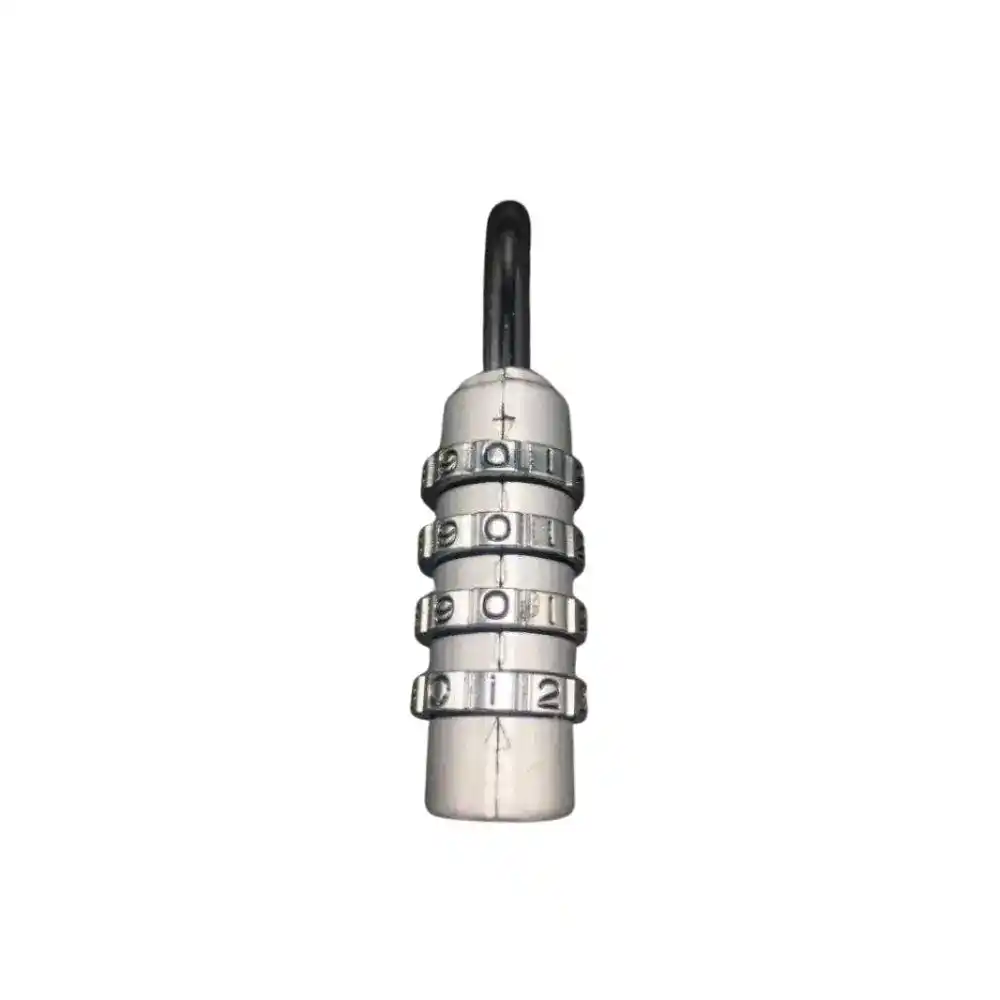 High-security U-shaped coded padlock with rotating dials for customizable combination, ideal for securing lockers, gates, and storage units. Durable metal construction ensures long-lasting protection.