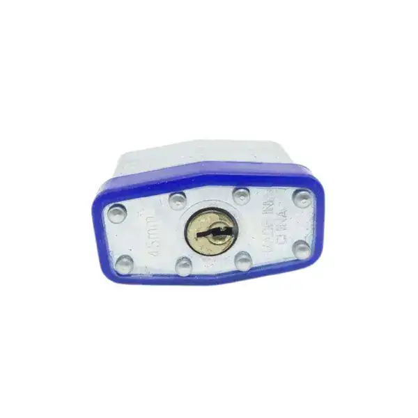 Laminated steel padlock with durable lock body, ideal for securing doors, lockers, and storage units. Customizable and reliable for various security needs.