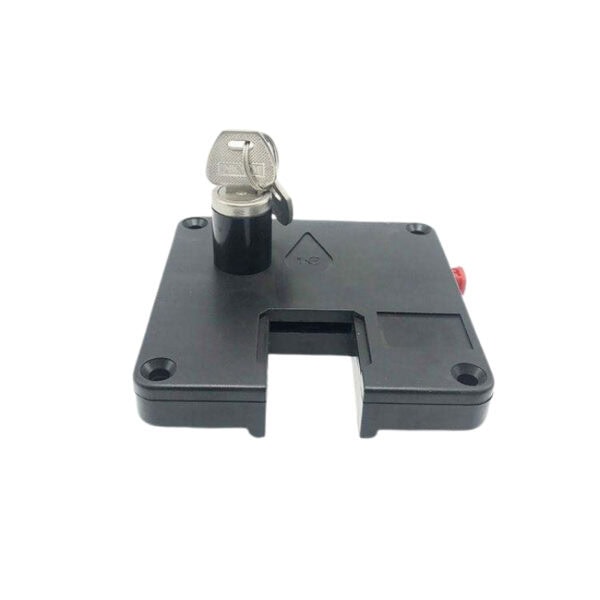 Compact mini coin deposit lock with key, designed for secure coin collection in wholesale coin boxes, ideal for vending machines and coin-operated devices.