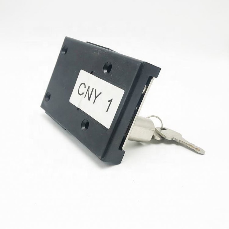 High-security CNA lock with key designed for coin slot safes and vending machines, ensuring reliable protection and easy access for authorized personnel.