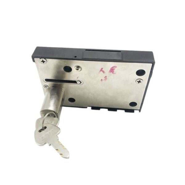 High-security zinc alloy coin slot lock with key, ideal for safes, lockers, and cabinets. Durable construction ensures reliable locking, providing enhanced security for various applications.