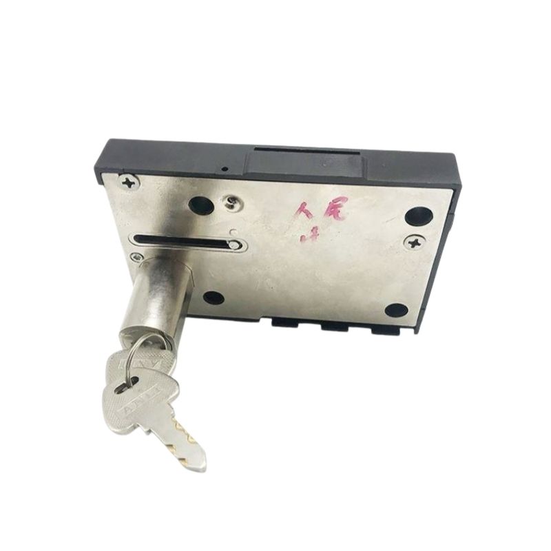 High-security zinc alloy coin slot lock with key, ideal for safes, lockers, and cabinets. Durable construction ensures reliable locking, providing enhanced security for various applications.