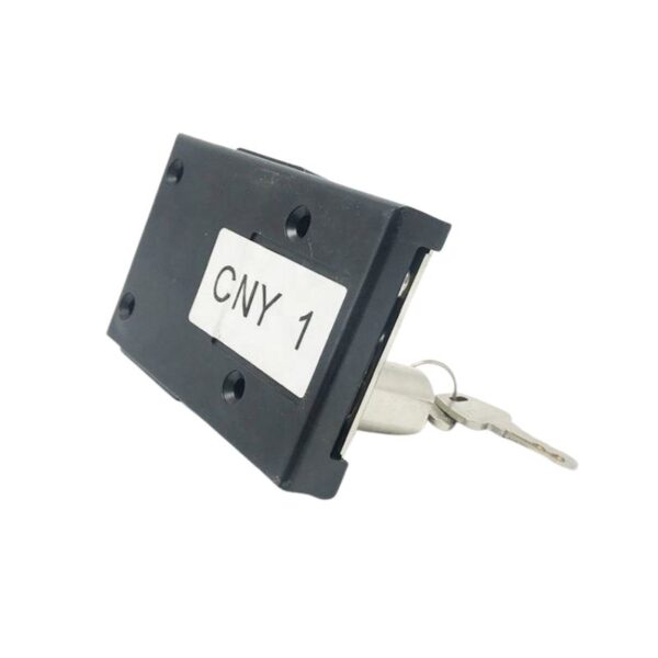 High-security zinc alloy coin slot lock with keys, ideal for safes, lockers, and cabinets. Durable and reliable locking mechanism designed for secure access control.