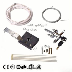 High-quality lock assembly with wiring and mounting accessories, ideal for advanced security solutions. Features durable materials and compatibility with electronic access control systems for enhanced safety.