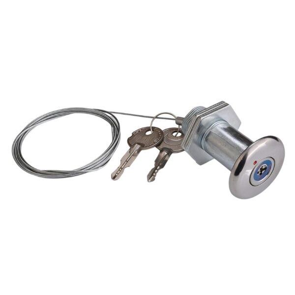 High-security lock cylinder with matching keys, suitable for safe doors and secure storage. Made of durable material, designed for strength and reliability in locking systems.