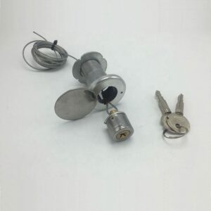 High-security door lock with key and electronic access options for enhanced home safety. Durable metal construction with cylindrical lock mechanism.