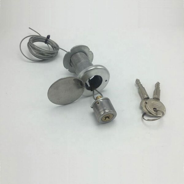 High-security door lock with key and electronic access options for enhanced home safety. Durable metal construction with cylindrical lock mechanism.