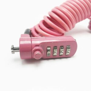 4 digit combination docking coiled security cable lock for projector