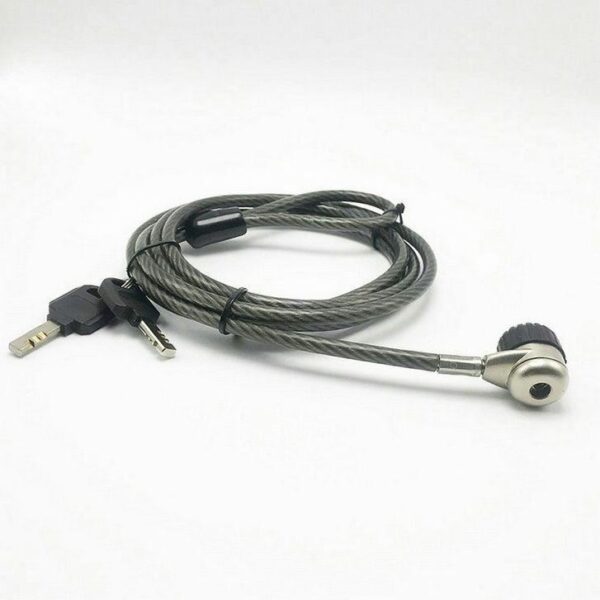 high tension combinational retractable cable lock with keys for laptop