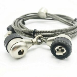 4.0mm PVC Coated Steel Wire Computer Security Anti-theft Lock for Desktops