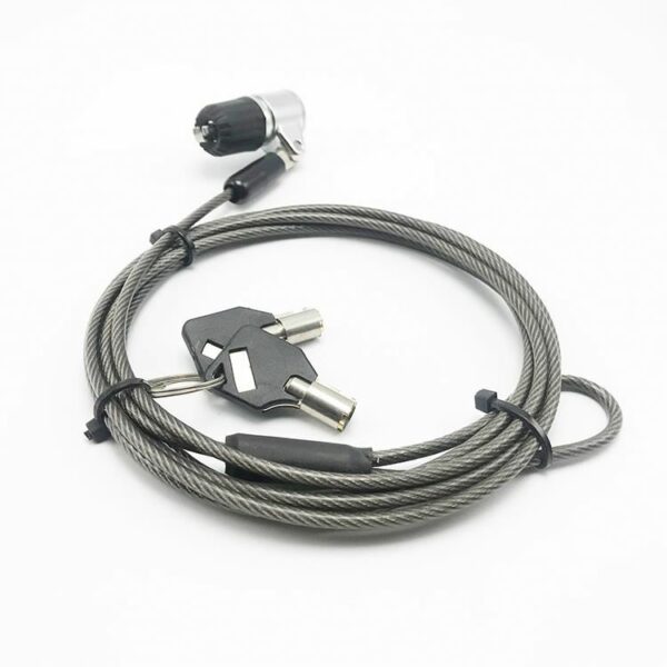 carbon steel cable laptop pc computer case safe lock with master mini key - Image 3