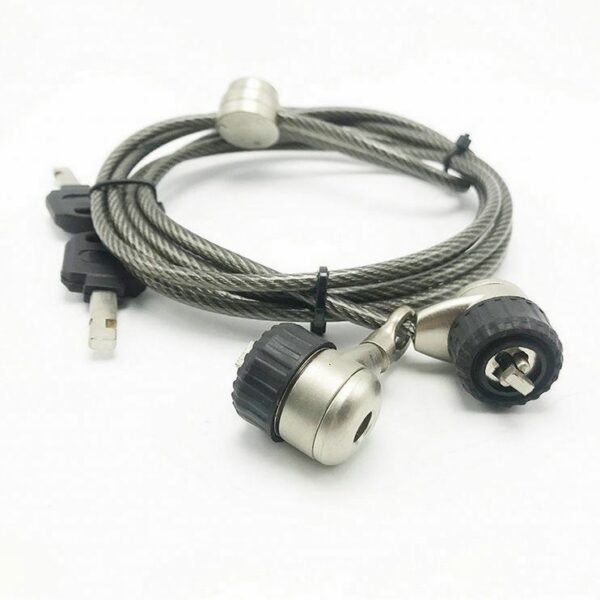 4.0mm PVC Coated Steel Wire Computer Security Anti-theft Lock for Desktops - Image 2