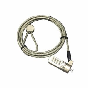 Black access a locked computer cable lock for HP