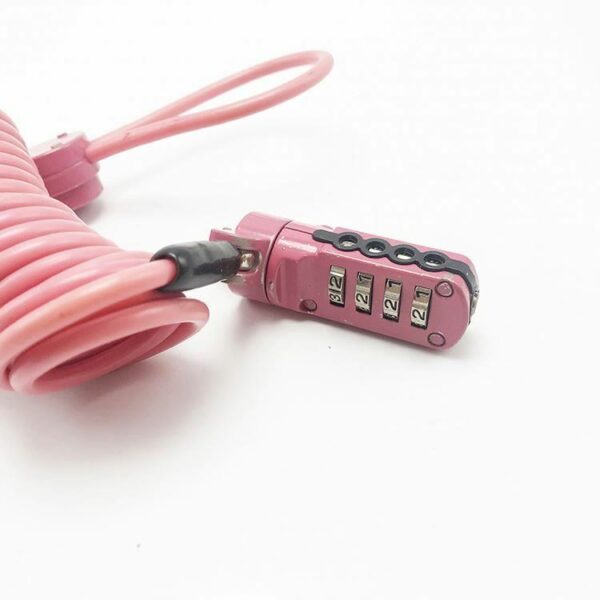 4 digit combination docking coiled security cable lock for projector - Image 3
