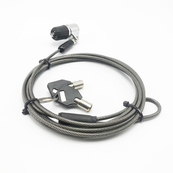 carbon steel cable laptop pc computer case safe lock with master mini key - Image 4