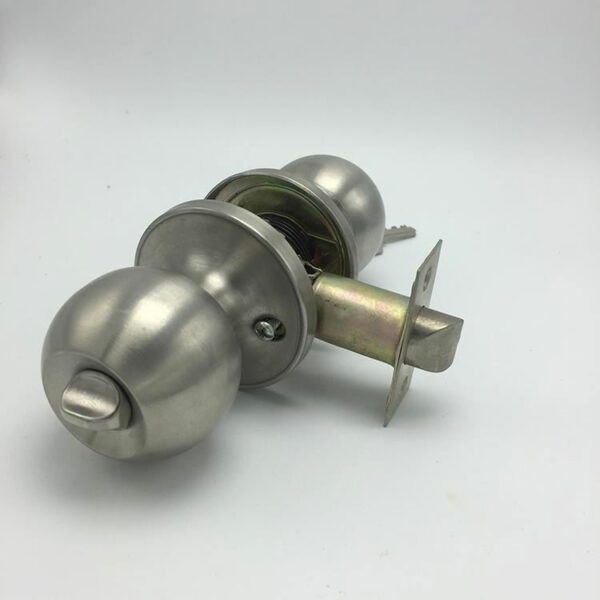 security toilet door cylindrical knob combo bathroom locks round - Image 2