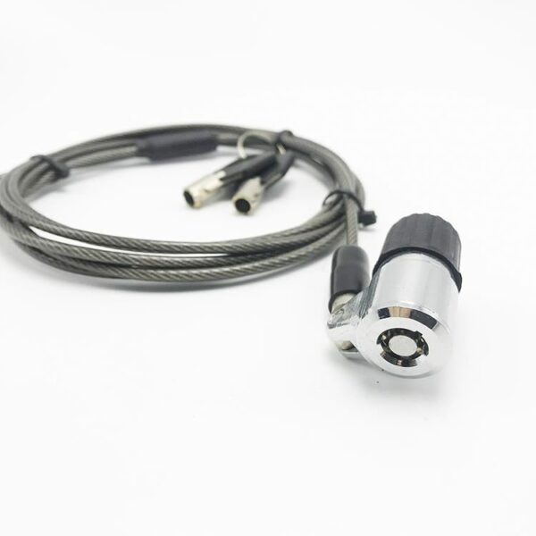 carbon steel cable laptop pc computer case safe lock with master mini key - Image 4