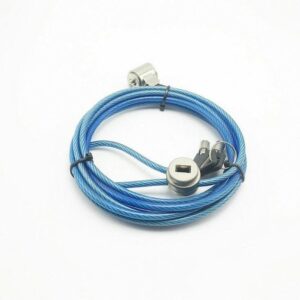 Security laptop cable lock with a noble wedge security slot and two keys