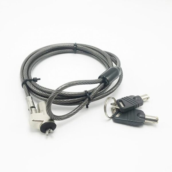 hotsale lock zinc alloy tool lanyard steel cable laptop pc safe lock with keys - Image 6
