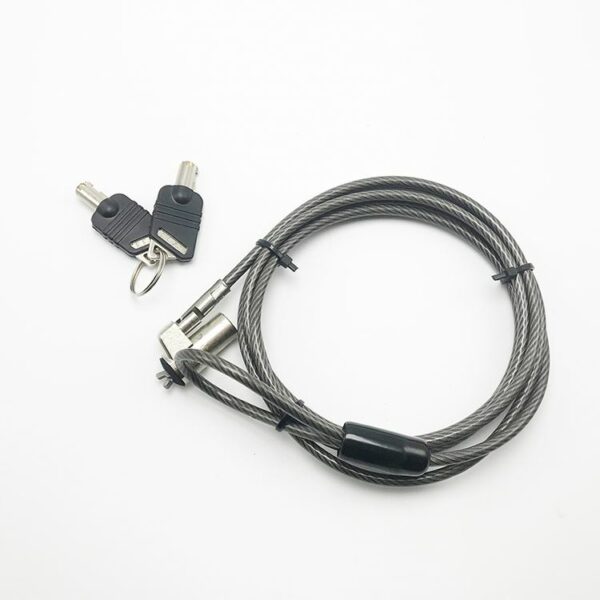 hotsale lock zinc alloy tool lanyard steel cable laptop pc safe lock with keys - Image 3