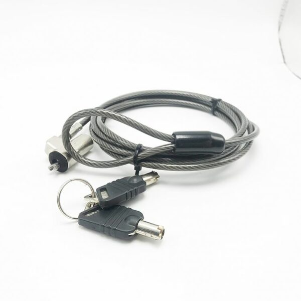 hotsale lock zinc alloy tool lanyard steel cable laptop pc safe lock with keys - Image 4