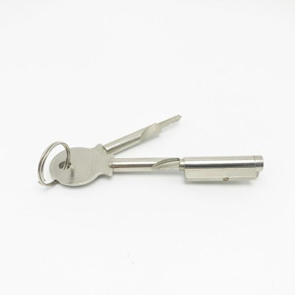 Solid brass sliding key refrigerator door lock - Image 4